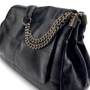 NWT Quality Faux Leather Handbag with Chain Shoulder Strap